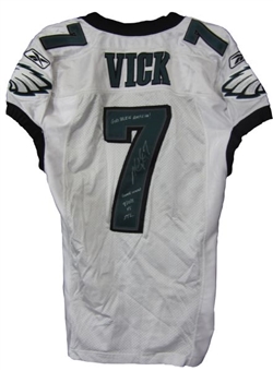 Michael Vick 09/11/11 Game Used Jersey and Cleats (10th anniversary 9/11 patch)